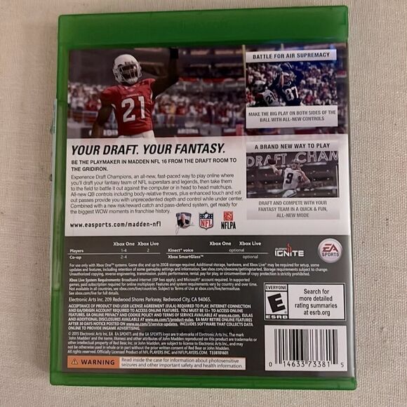 EA Sports Madden NFL 16 w case for XBOX One - Picture 4 of 4